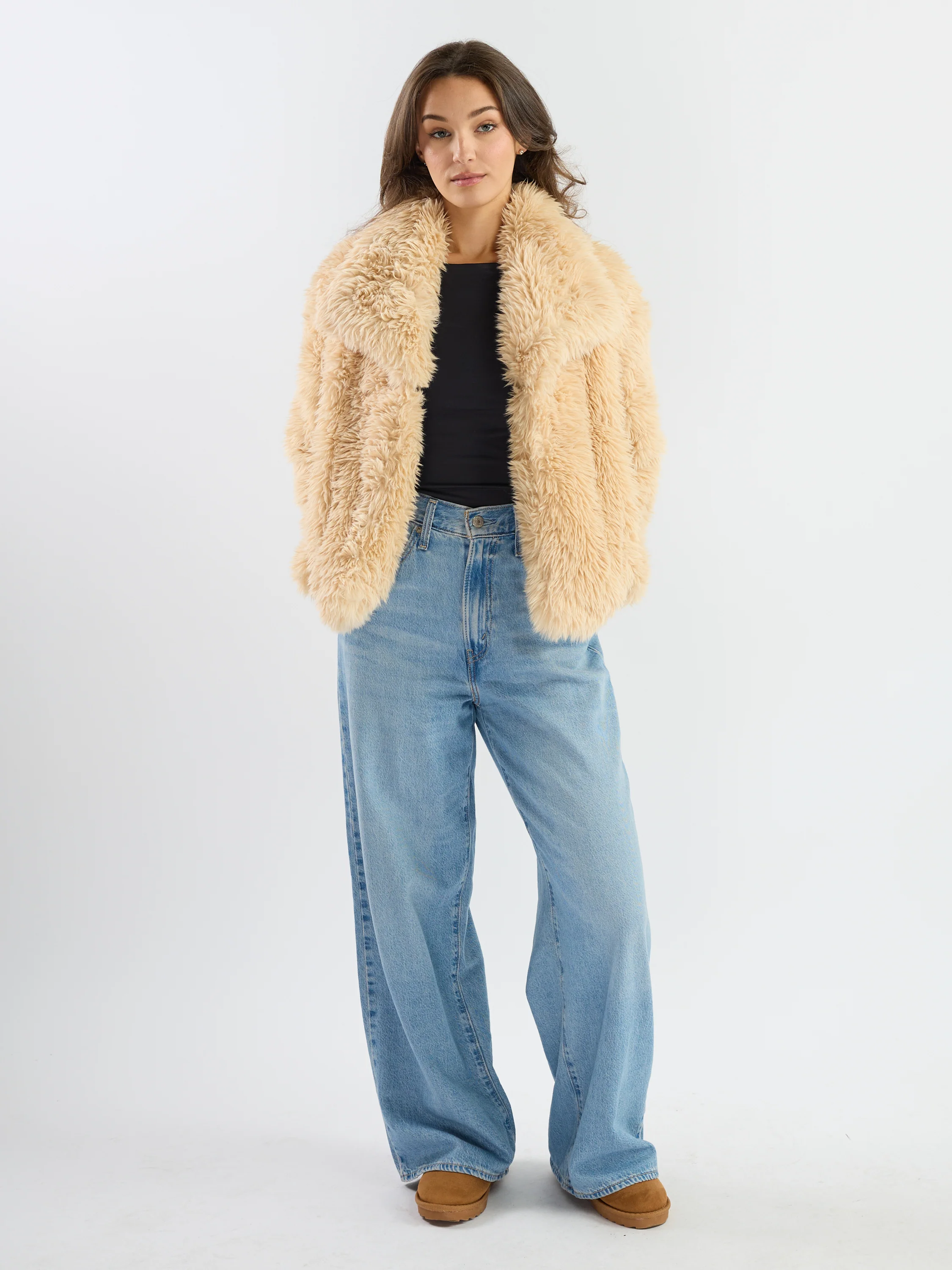 Fur Cropped Coat - Image 6