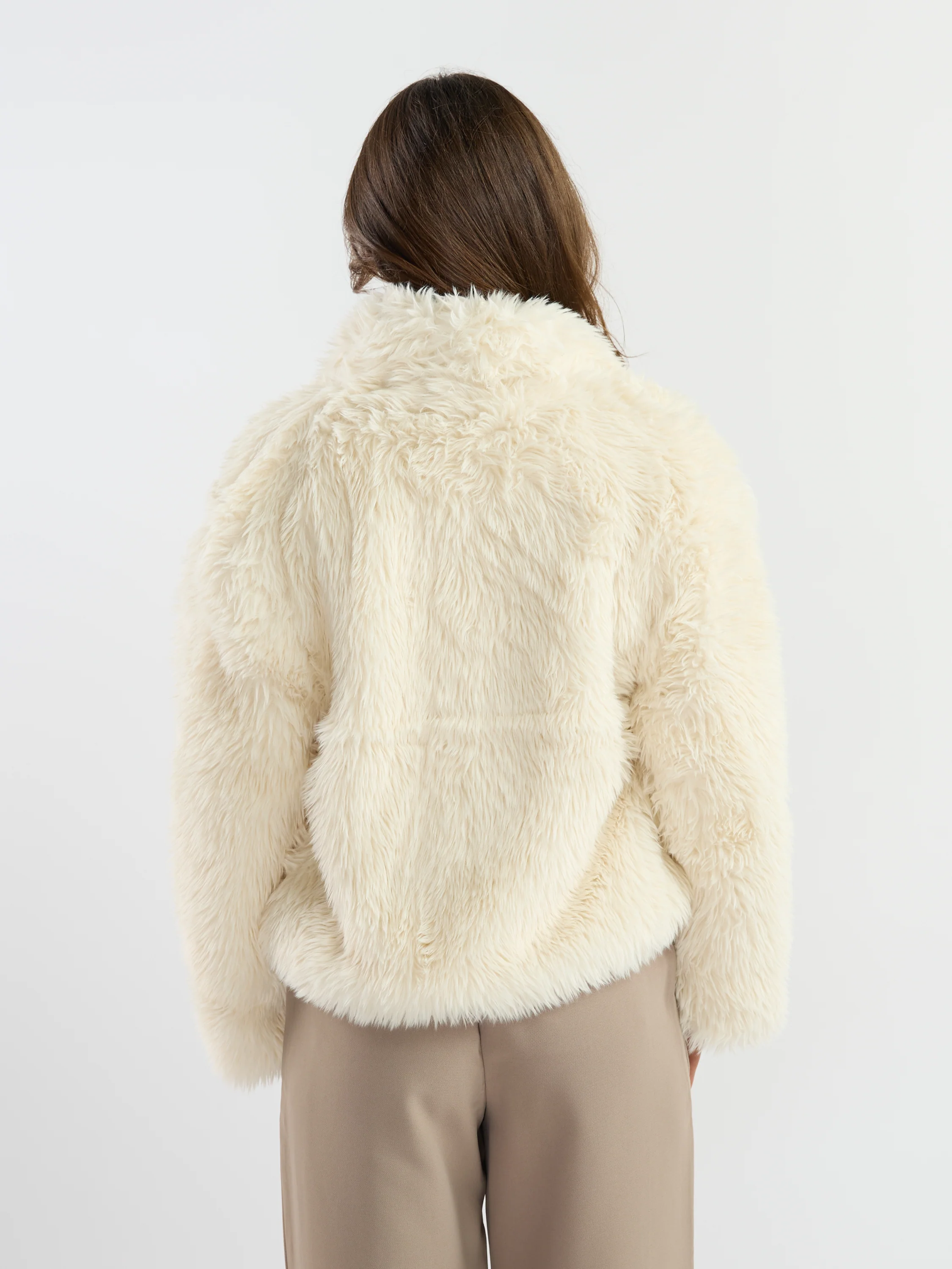 Fur Cropped Coat - Image 7