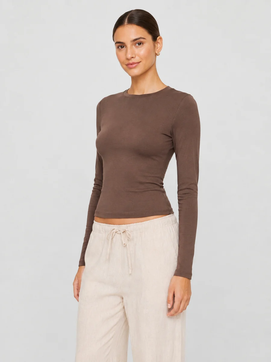 High Neck Long Sleeve Top - Image 3