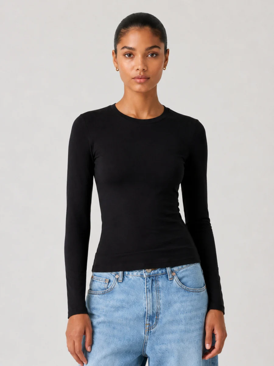 High Neck Long Sleeve Top - Image 4