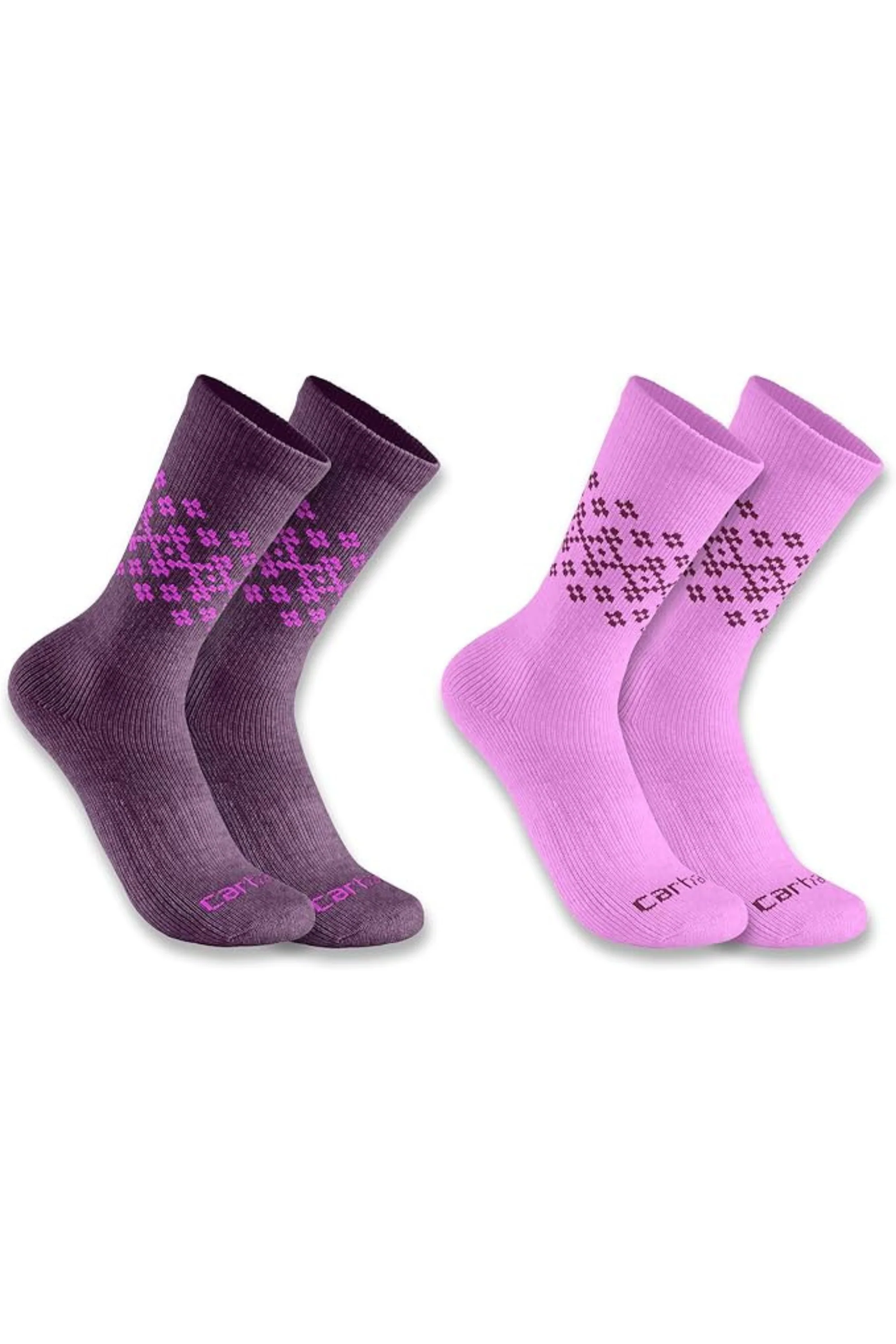 Midweight Wool Blend Fairisle Crew Socks 2 Pack - Image 2