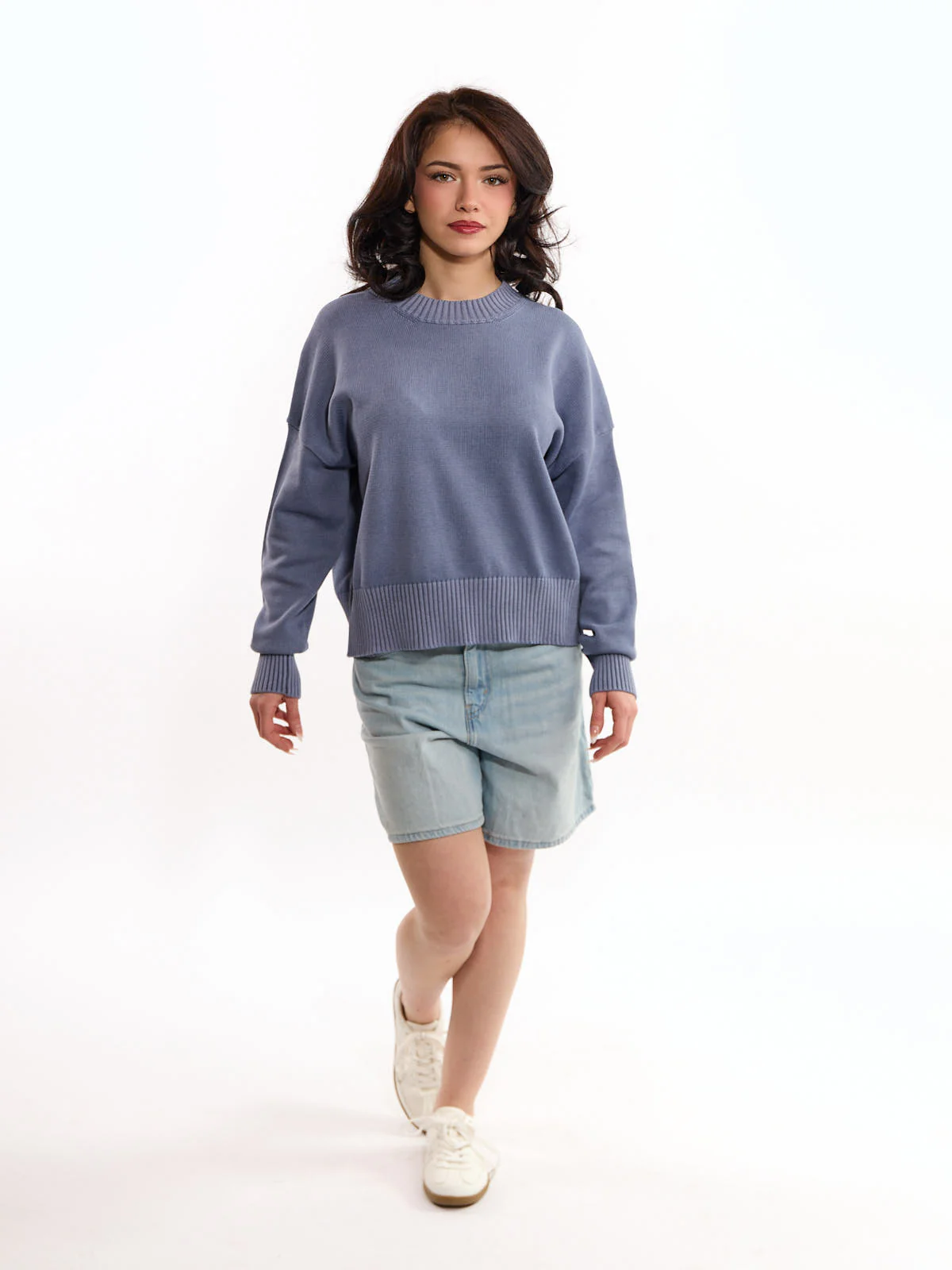 Palma Solid Long Sleeve Crew Top - Image 6
