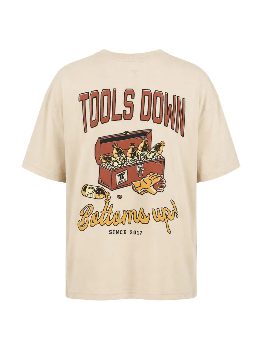 Troll Co. Tools Down Cream Tee
